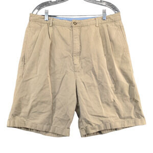 County Seat Mens Chino Shorts Tan Size 36 Slash Pockets Cotton